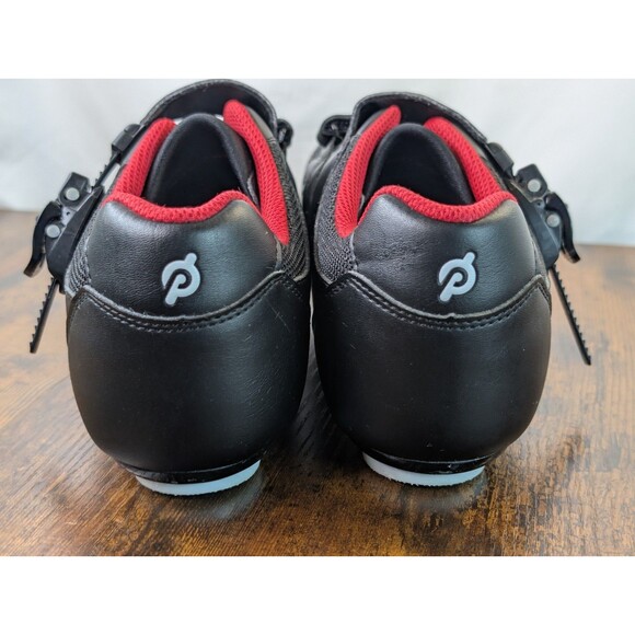 Peloton Men’s Cycling Shoes Size 42 US 8.5 9 Cleats Black Red